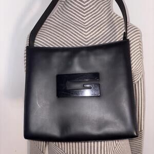 Gucci Leather Tote Bag Auth Black Medium Women Italy